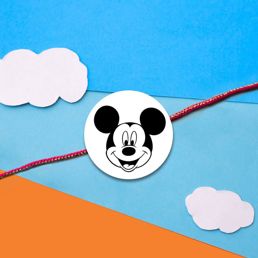 Pyarful MIcky Printed Magnet Rakhi For Kids 12 Pcs - Image 2