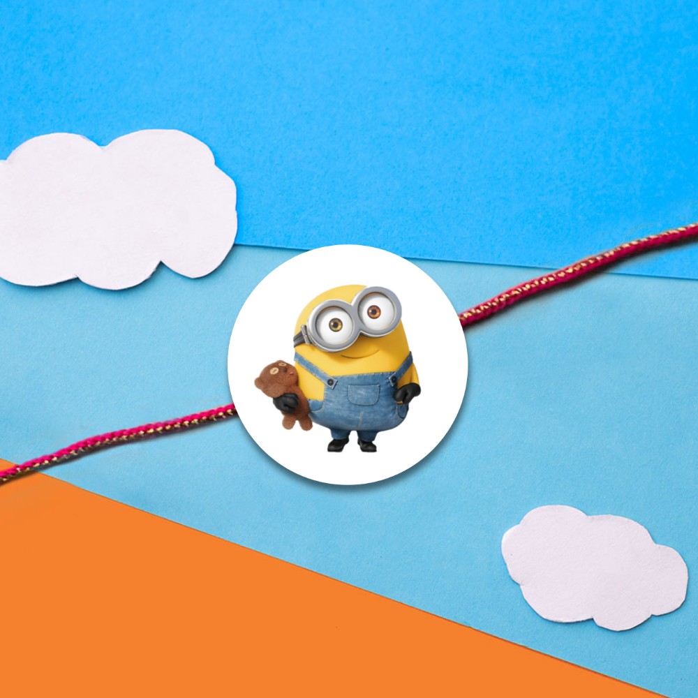 Pyarful Minion Printed Magnet Rakhi For Kids 12 Pcs - Image 2