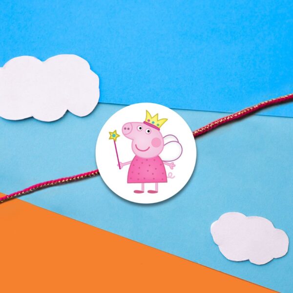 Pyarful Peppa Pig Printed Magnet Rakhi For Kids 12 Pcs - Image 2