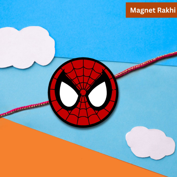 Spider Man Print Fridge Magnet Rakhi - Image 2