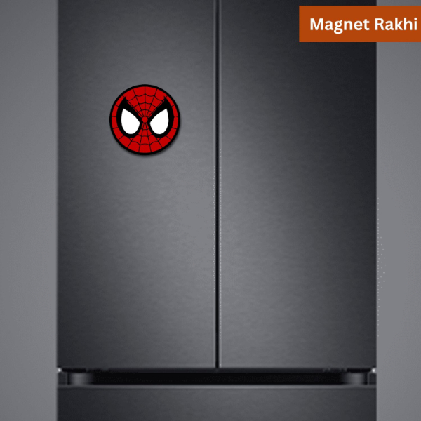 Spider Man Print Fridge Magnet Rakhi - Image 3