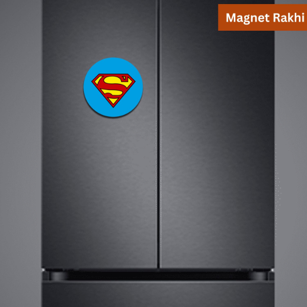 Super Man Print Fridge Magnet Rakhi - Image 3