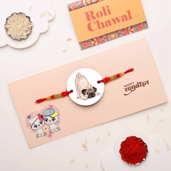 Dug Dug Dog Love Printed MDF Rakhi
