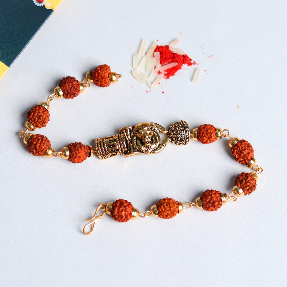 Designer Rudraksha Rakhi - 12 Pcs

