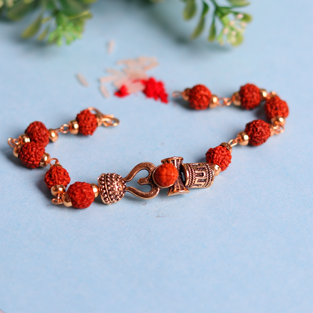 Rudraksha Damru Rakhi - 12 Pcs
