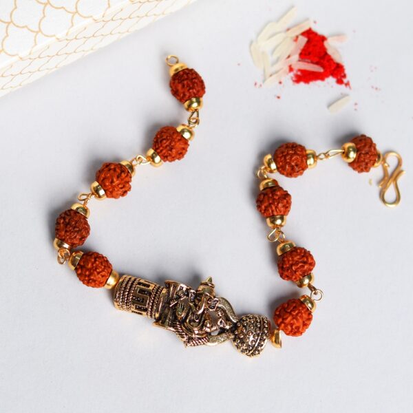 Rudraksha Ganesha Rakhi - 12 Pcs